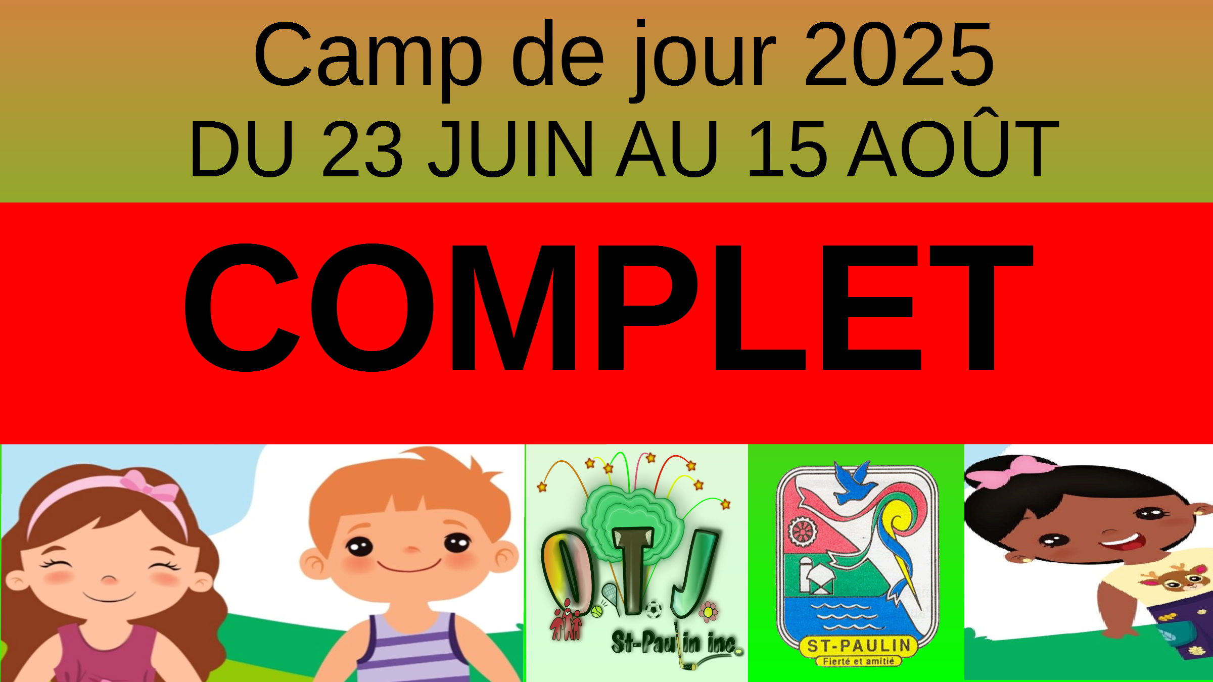 2025 inscription camp de jour complet